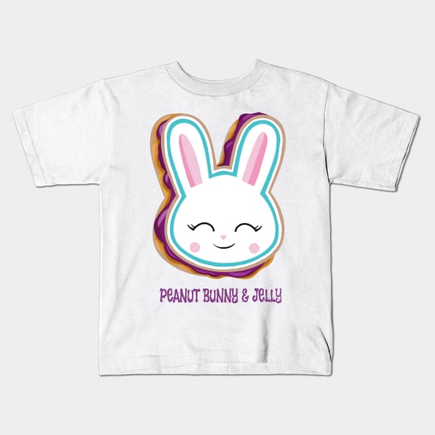 Peanut Bunny and Jelly Kids T-Shirt by LittleBunnySunshine